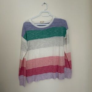 Hem & Thread Purple and Green Long Sleeve Tee